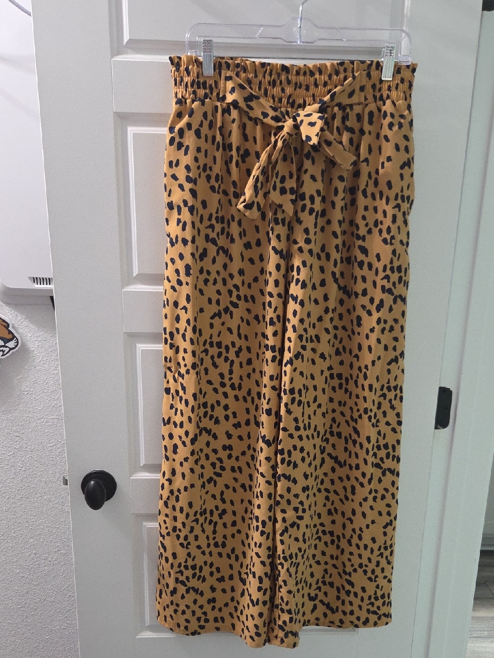 Leopard Print Wide Leg Pants